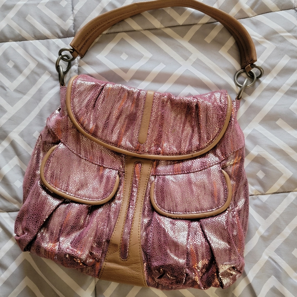 🔥SALE🔥MALINI MURJANI |SHOULDER  SPARKLY LEATHER HOBO BAG - Picture 15 of 16